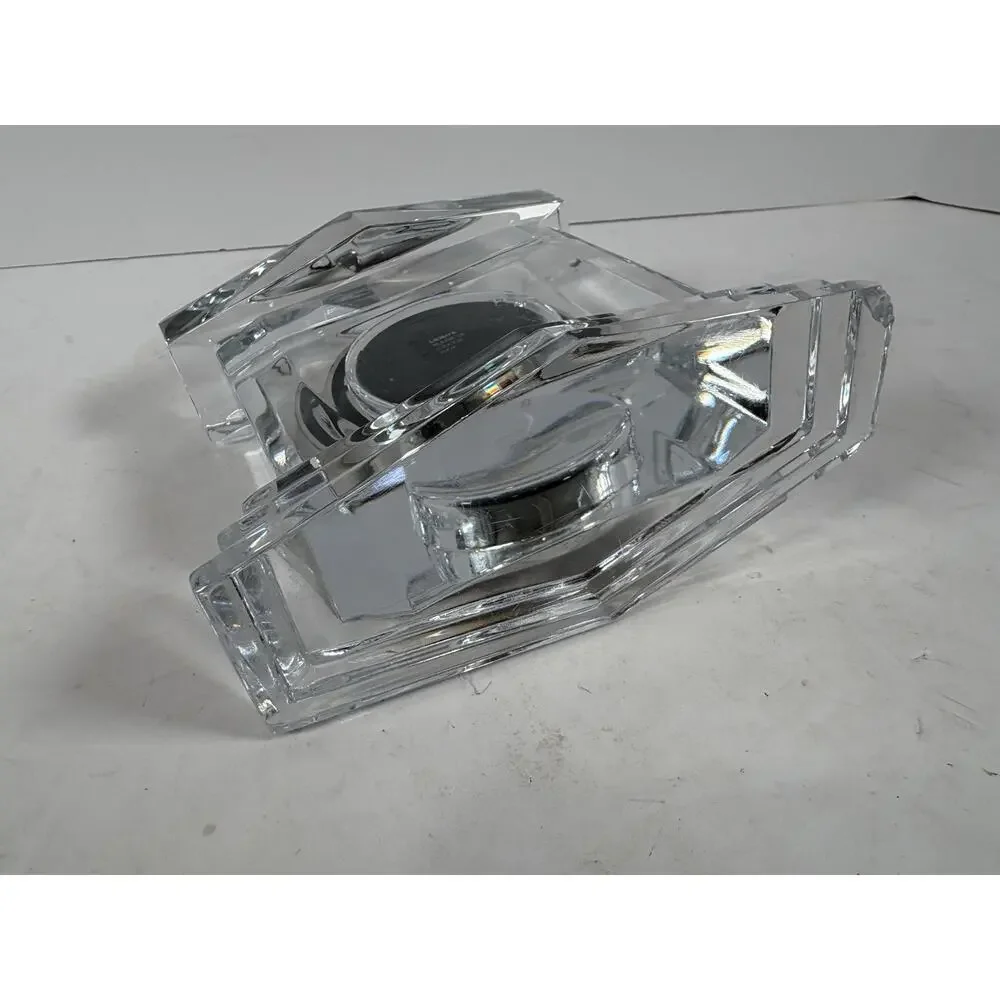 Lenox Crystal Quartz Mantel Desk Clock Made Germany Untested Chip Damage